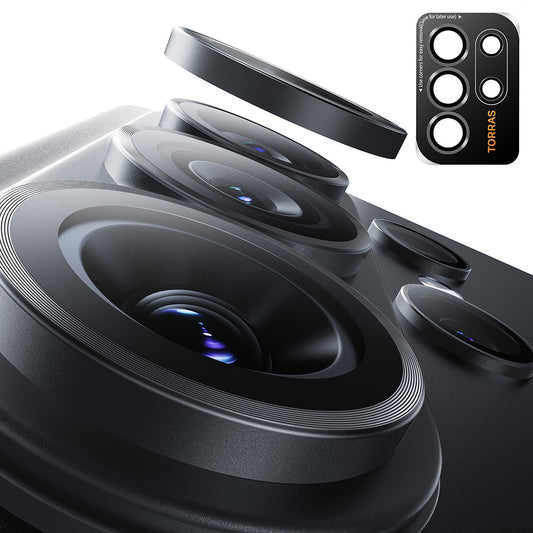 Προστατευτική Μεμβράνη Κάμερας Πίσω Torras Lensguard για Samsung Galaxy S26 Ultra, Ενισχυμένο Γυαλί, Μαύρη