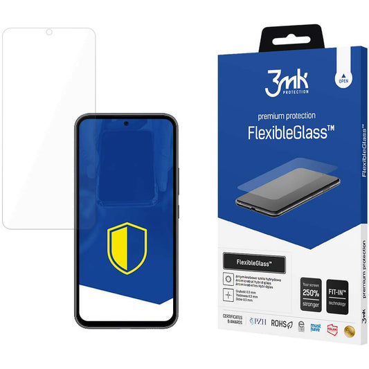 Προστατευτική Μεμβράνη Οθόνης 3MK FlexibleGlass για Samsung Galaxy A54 A546, Εύκαμπτο Γυαλί, Πλήρης Κόλληση