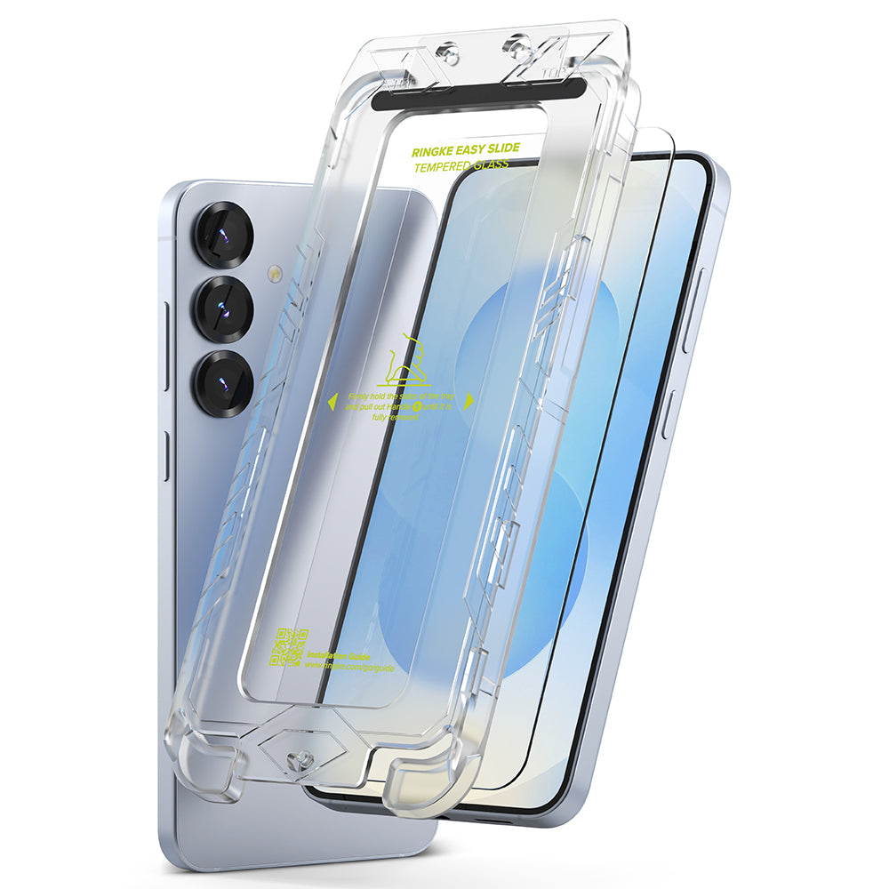 Προστατευτική Μεμβράνη Οθόνης Ringke Easy Slide για Samsung Galaxy S25+ S936, Ενισχυμένο Γυαλί, Πλήρης Κόλληση, Σετ 2 τεμαχίων