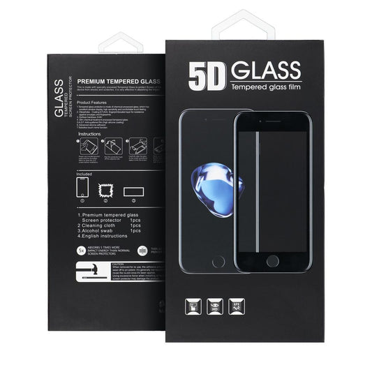 Προστατευτική μεμβράνη οθόνης OEM για Samsung Galaxy S25+ S936, Ενισχυμένο γυαλί, Πλήρης κόλλα, 5D, Μαύρο