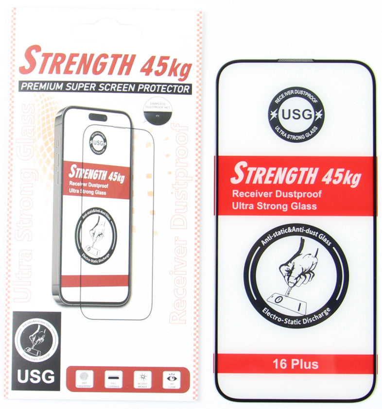 Προστατευτική μεμβράνη οθόνης OEM Ultra Strong 45KG για Samsung Galaxy A55 5G A556, Ανθεκτικό Γυαλί, Πλήρης Κόλλα, 2.5D, Μαύρο