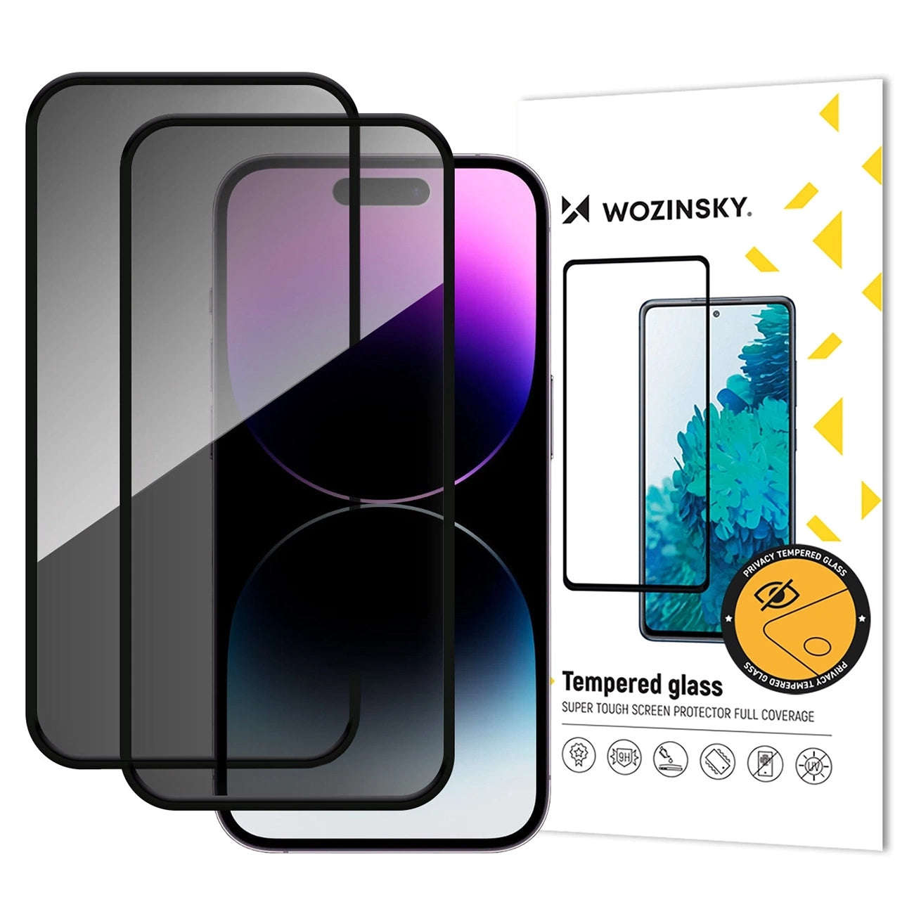 Προστατευτική Μεμβράνη Οθόνης Privacy WZK AntiSpy για Apple iPhone 17 Pro Max, Ενισχυμένο Γυαλί, Πλήρης Κόλληση, Σετ 2 τεμαχίων