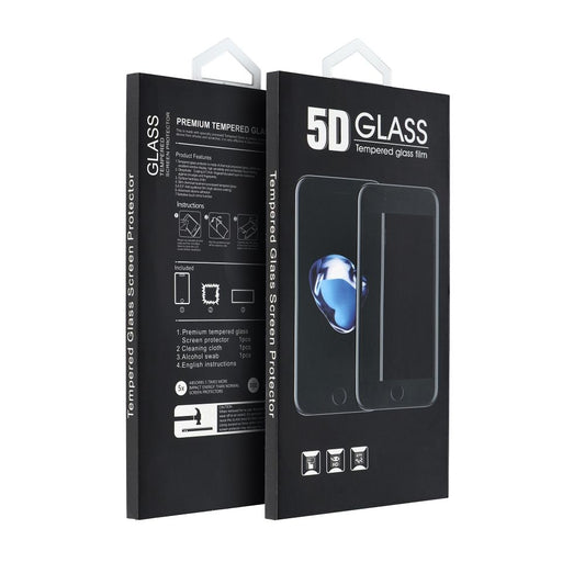 OEM Screen Protector Film for Samsung Galaxy A07 4G A075, Tempered Glass, Full Glue, 5D, Black