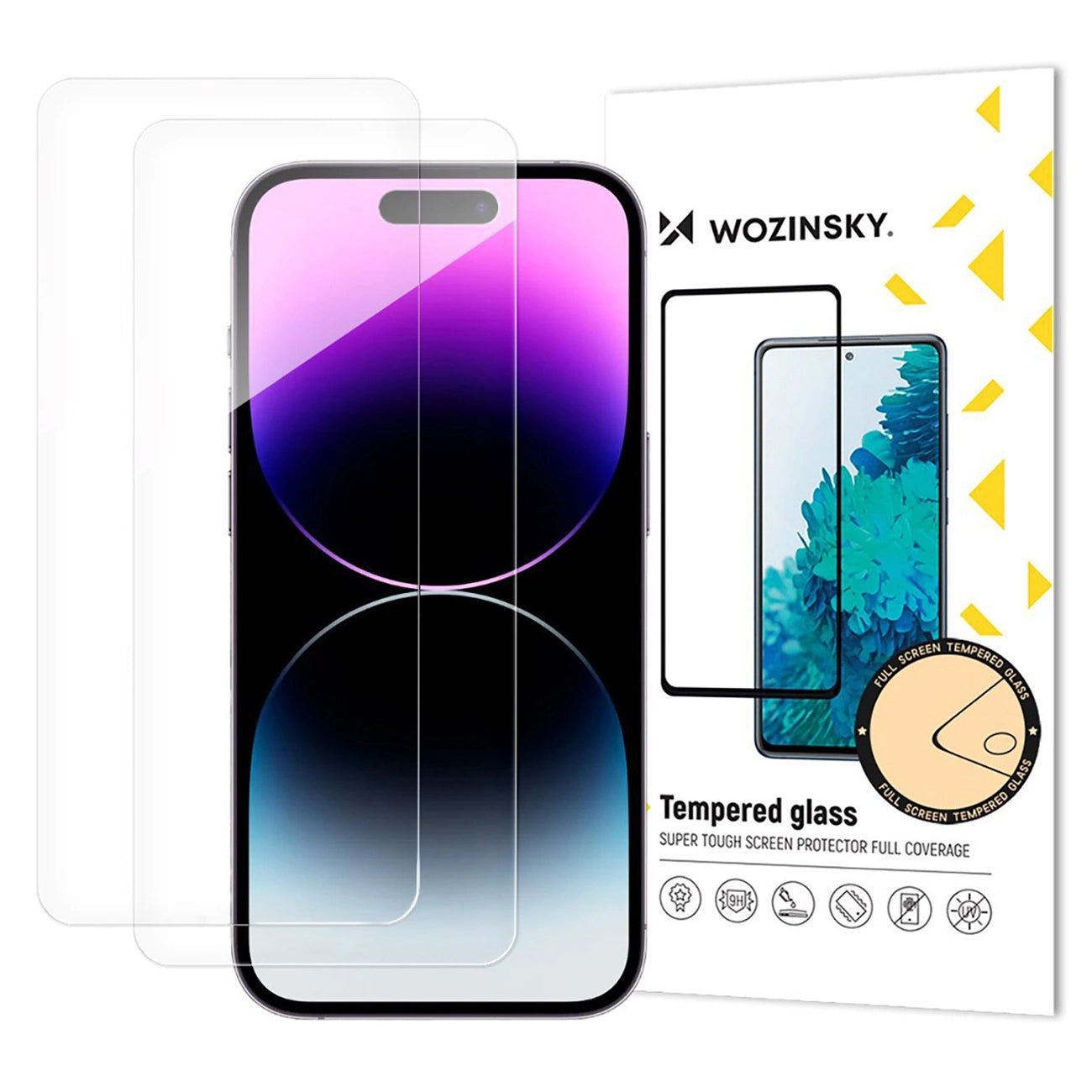 Προστατευτική Μεμβράνη Οθόνης WZK για Apple iPhone 17 Air, Ενισχυμένο Γυαλί, Full Glue, Σετ 2 τεμαχίων