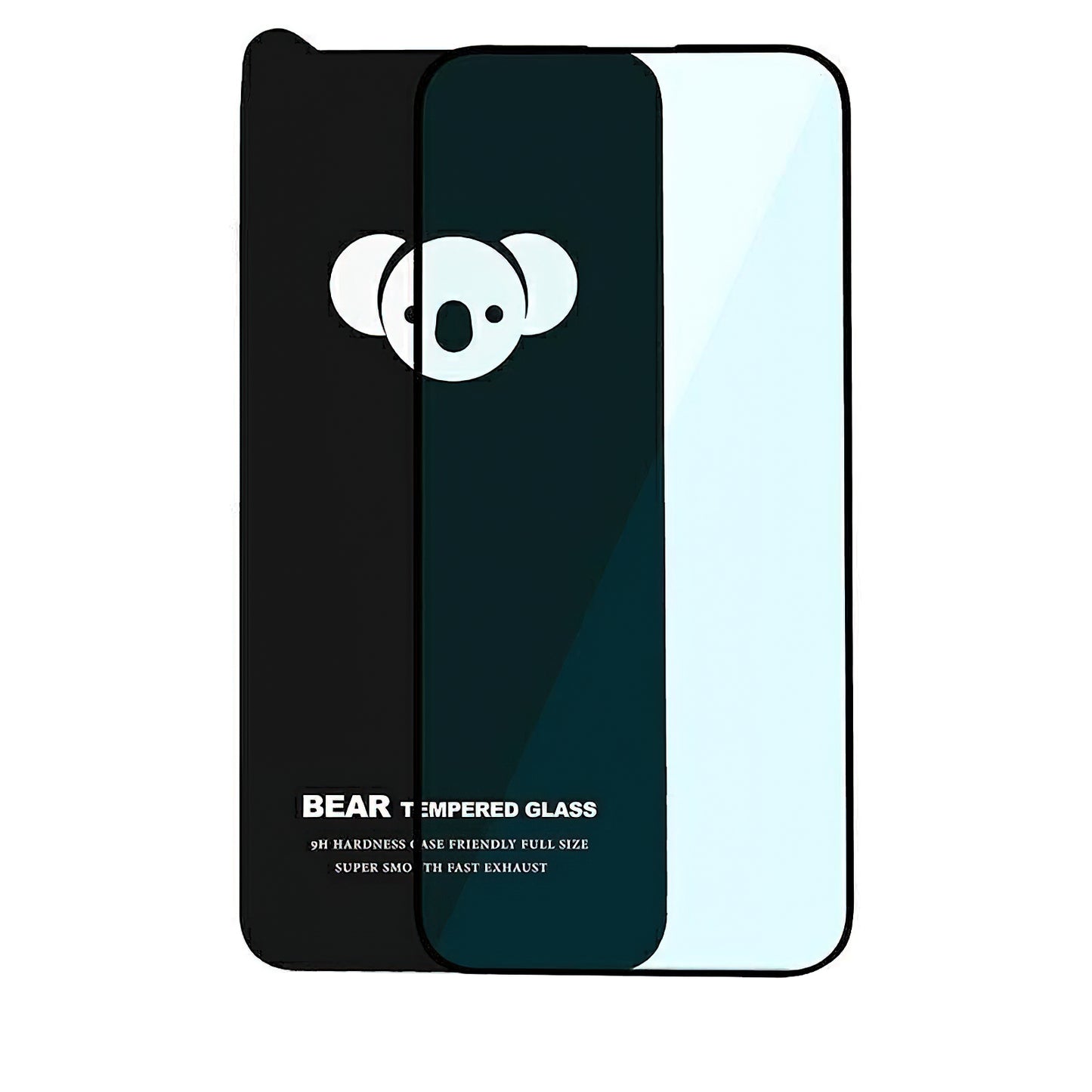 Bear HD Screen Protector for Apple iPhone 14 Pro Max, Tempered Glass, Full Glue, Black