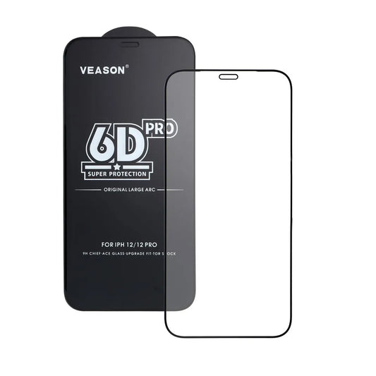 Προστατευτική μεμβράνη οθόνης Veason PRO για Apple iPhone 17 Air, Ενισχυμένο γυαλί, Πλήρης κόλλα, 6D, Μαύρο