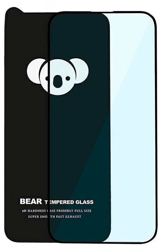 Προστατευτική μεμβράνη οθόνης Bear HD για Apple iPhone 17 Pro Max, Ασφαλισμένο γυαλί, Πλήρης κόλλα, Μαύρο