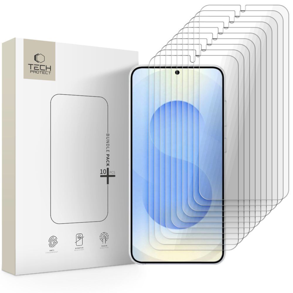 Προστατευτική Μεμβράνη Οθόνης Tech-Protect για Samsung Galaxy S26 S942, Ενισχυμένο Γυαλί, Full Glue, Σετ 10 τεμαχίων
