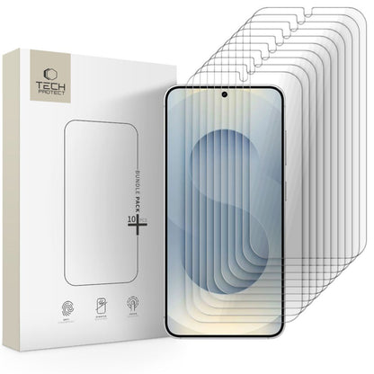 Προστατευτική Μεμβράνη Οθόνης Tech-Protect για Samsung Galaxy S25 S931 / S24 S921, Ενισχυμένο Γυαλί, Πλήρης Κόλληση, Σετ 10 τεμαχίων