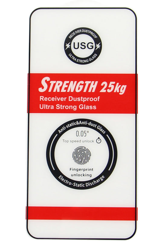 OEM Ultra Strong 25KG Screen Protector for Samsung Galaxy S24 Ultra S928, Tempered Glass, Full Glue, 2.5D, Black