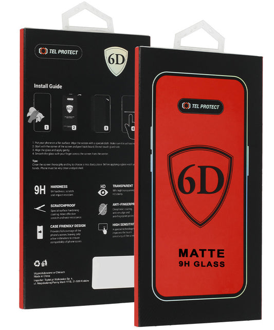 Ματ Προστατευτική Μεμβράνη Οθόνης OEM για Apple iPhone 18 Pro, Ασφαλισμένο Γυαλί, Full Glue, 6D, Μαύρο