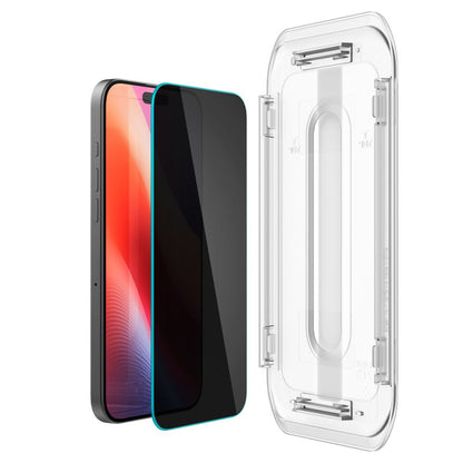 Spigen GlastR EZ FIT Privacy Screen Protector for Apple iPhone 17 Pro / 17 / 16 Pro, Tempered Glass, Full Glue, Set of 2 pieces AGL07929