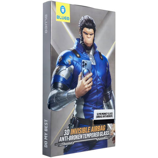 Προστατευτική Μεμβράνη Οθόνης Blueo Anti-broken για Apple iPhone 16 Pro Max, Ενισχυμένο Γυαλί, Πλήρης Κόλληση, 5D, Μαύρη