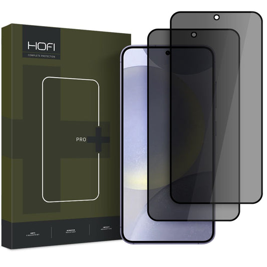 Προστατευτική μεμβράνη οθόνης Privacy HOFI Glass PRO+ για Samsung Galaxy S25 S931, Ασφαλισμένο γυαλί, Πλήρης κόλλα, Σετ 2 τεμαχίων