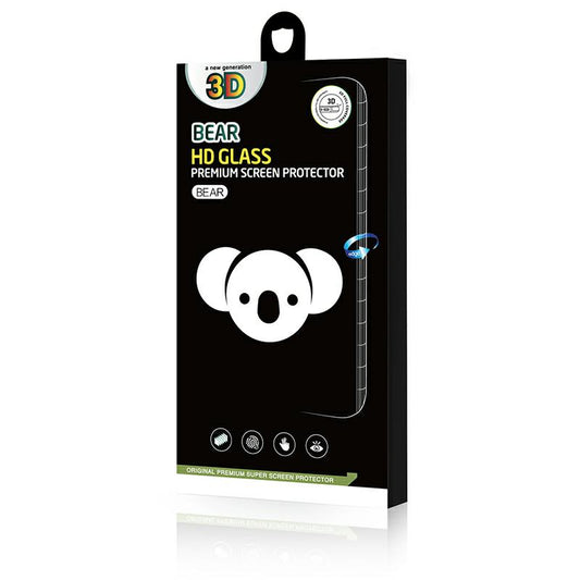 Bear HD Screen Protector Film for Samsung Galaxy S24 Ultra S928, Tempered Glass, Full Glue, Black