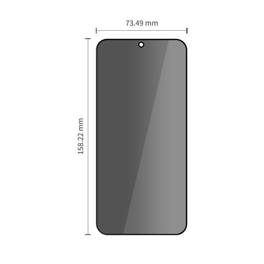 Προστατευτική μεμβράνη οθόνης Privacy Tech-Protect Spy+ για Samsung Galaxy A57 5G / A37 5G / S25 FE, Ασφαλισμένο γυαλί, Πλήρης κόλλα, Σετ 2 τεμαχίων