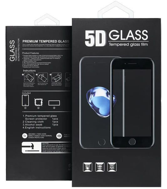 Προστατευτική μεμβράνη οθόνης OEM για Motorola Edge 70, Ασφαλισμένο γυαλί, Πλήρης κόλλα, 5D, Μαύρο