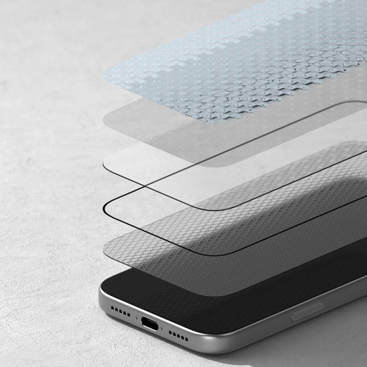 Προστατευτική μεμβράνη οθόνης Ringke Easy Slide AR για Apple iPhone 17 Pro, tempered glass, πλήρης κόλλα, 2.5D, μαύρη, επανασφραγισμένη