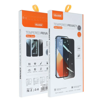 Προστατευτική μεμβράνη οθόνης Privacy Veason για Apple iPhone 17 Pro Max, Ασφαλισμένο γυαλί, Πλήρης κόλλα, 6D