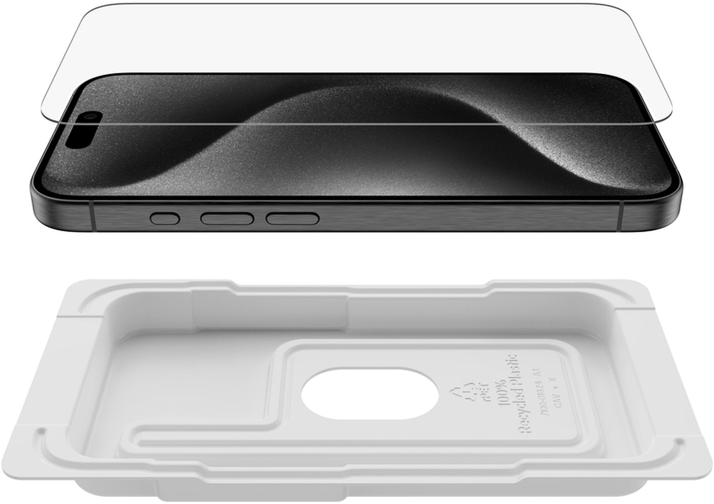 Προστατευτική μεμβράνη οθόνης Belkin ScreenForce TemperedGlass για Apple iPhone 15 Pro, Ασφαλισμένο γυαλί, Full Glue OVA137zz