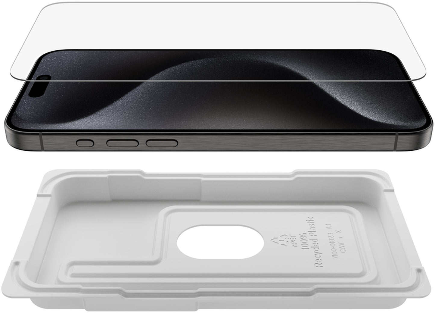 Προστατευτική μεμβράνη οθόνης Belkin ScreenForce UltraGlass 2 για Apple iPhone 15 Pro Max, Ασφαλισμένο γυαλί, Full Glue OVA134zz