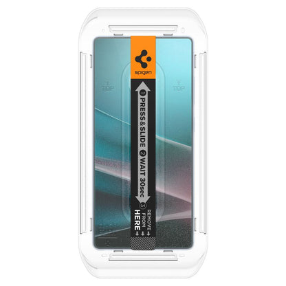 Προστατευτική Μεμβράνη Οθόνης Spigen GlastR EZ FIT HD για Samsung Galaxy S25 Ultra S938, Ενισχυμένο Γυαλί, Πλήρης Κόλληση, Σετ 2 τεμαχίων AGL09082