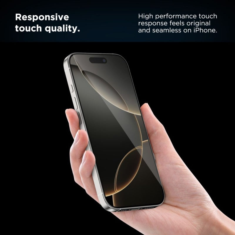 Tech-Protect Quick Set+ Screen Protector for Apple iPhone 17e / 16e / 14 / 13 Pro, Tempered Glass, Full Glue, 2-Piece Set, Black