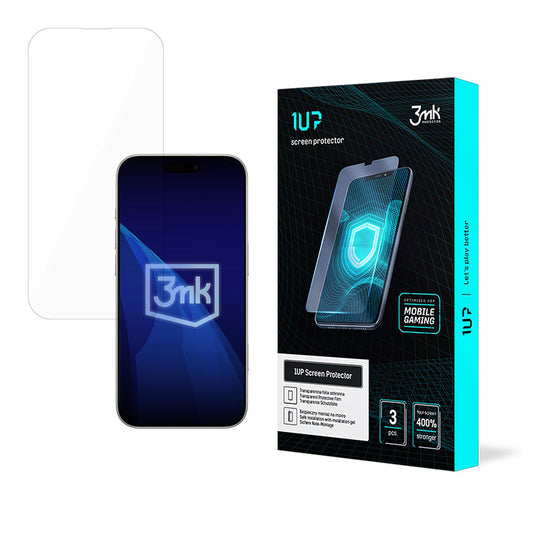 3MK 1UP Screen Protector for Apple iPhone 17 Pro, Tempered Glass, Full Glue, Set of 3 Pieces