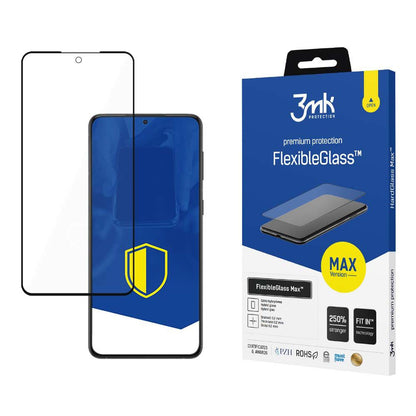 Προστατευτική μεμβράνη οθόνης 3MK FlexibleGlass Max για Samsung Galaxy S24 S921, Ευέλικτο γυαλί, Πλήρης κόλλα, Μαύρο