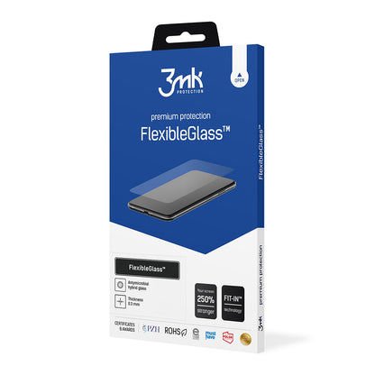 Προστατευτική μεμβράνη οθόνης 3MK FlexibleGlass για Apple iPhone 16 Pro, Ευέλικτο Γυαλί, Πλήρης Κόλλα