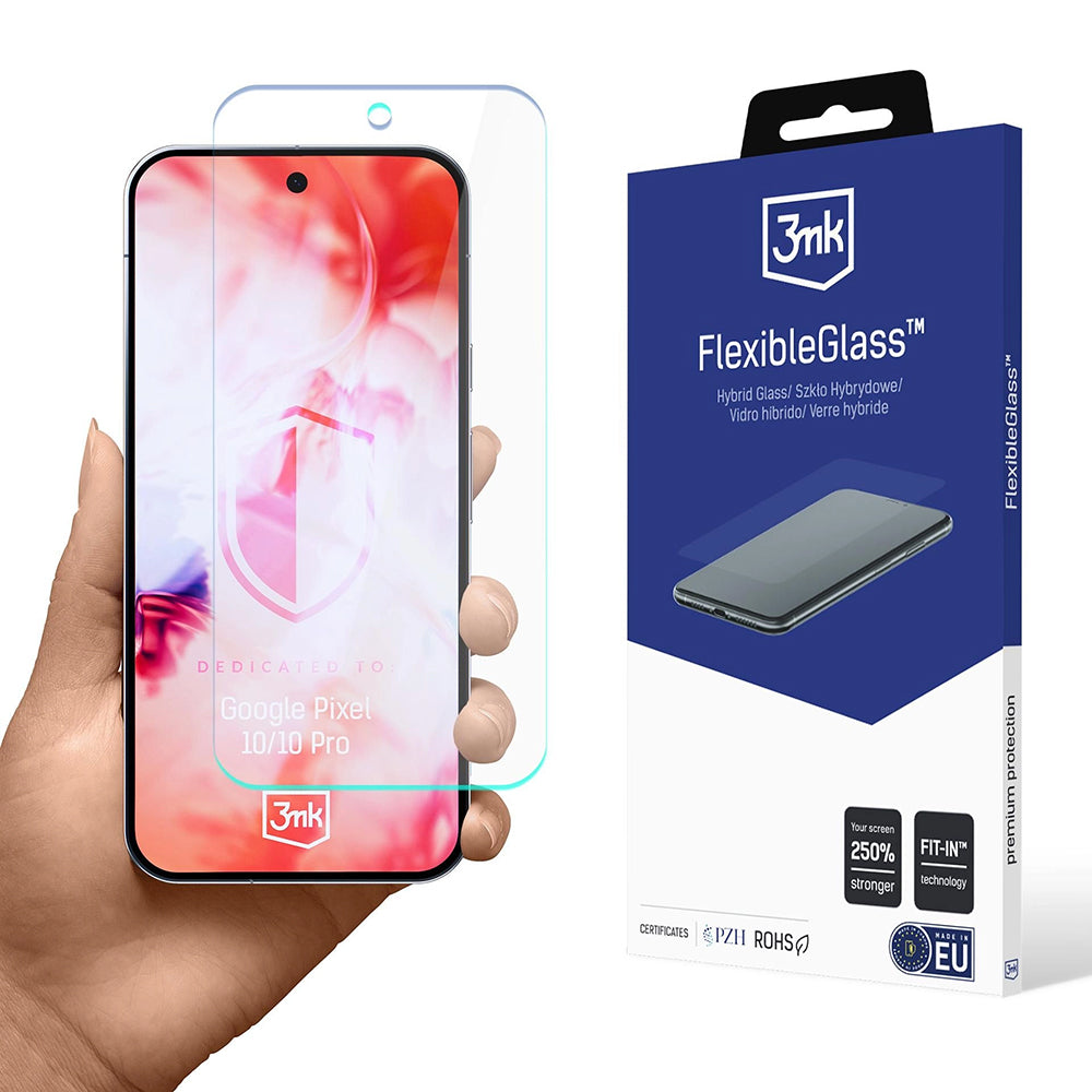 Προστατευτική μεμβράνη οθόνης 3MK FlexibleGlass για Google Pixel 10 Pro / 10, Ευέλικτο γυαλί, Πλήρης κόλλα