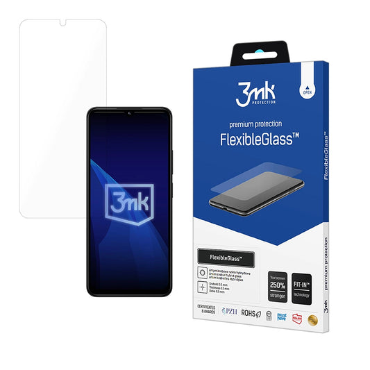 Προστατευτική μεμβράνη οθόνης 3MK FlexibleGlass για Xiaomi Poco C75 / Redmi 14C, Ευέλικτο Γυαλί, Πλήρης Κόλλα