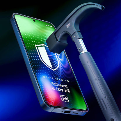 Προστατευτική μεμβράνη οθόνης 3MK Hardy Ultra για Samsung Galaxy S25 S931, Ασφαλισμένο γυαλί, Πλήρης κόλλα, Μαύρο