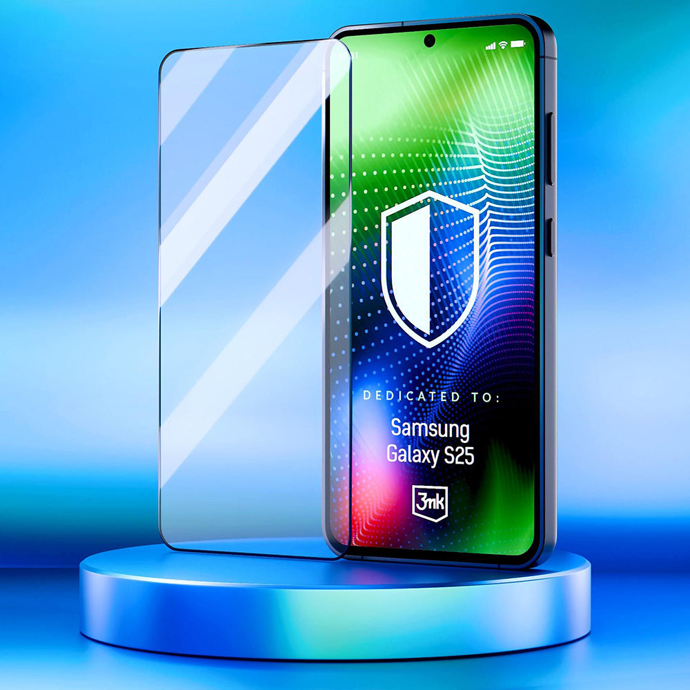 Προστατευτική μεμβράνη οθόνης 3MK Hardy Ultra για Samsung Galaxy S25 S931, Ασφαλισμένο γυαλί, Πλήρης κόλλα, Μαύρο