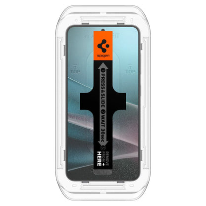 Προστατευτική μεμβράνη οθόνης Privacy Spigen GlastR EZ FIT HD για Samsung Galaxy S25 S931 / S24 S921, Ασφαλισμένο γυαλί, Πλήρης κόλλα, Σετ 2 τεμαχίων