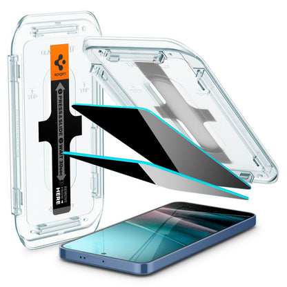 Προστατευτική Μεμβράνη Οθόνης Privacy Spigen GlastR EZ FIT HD για Samsung Galaxy S25+ S936 / S24+ S926, Ενισχυμένο Γυαλί, Πλήρης Κόλληση, Σετ 2 τεμαχίων
