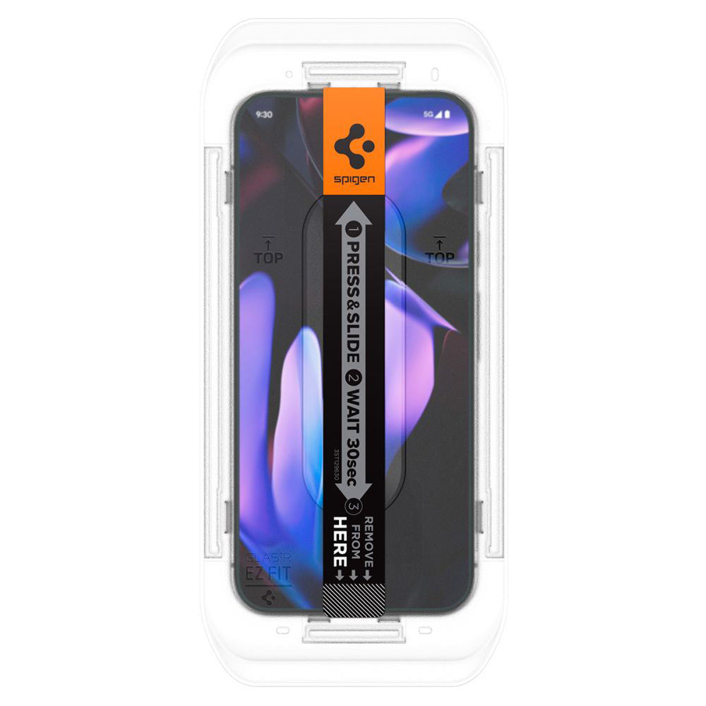 Προστατευτική μεμβράνη οθόνης Privacy Spigen GlastR EZ FIT για Google Pixel 9 Pro XL, Ασφαλισμένο γυαλί, Πλήρης κόλλα, Σετ 2 τεμαχίων AGL09313