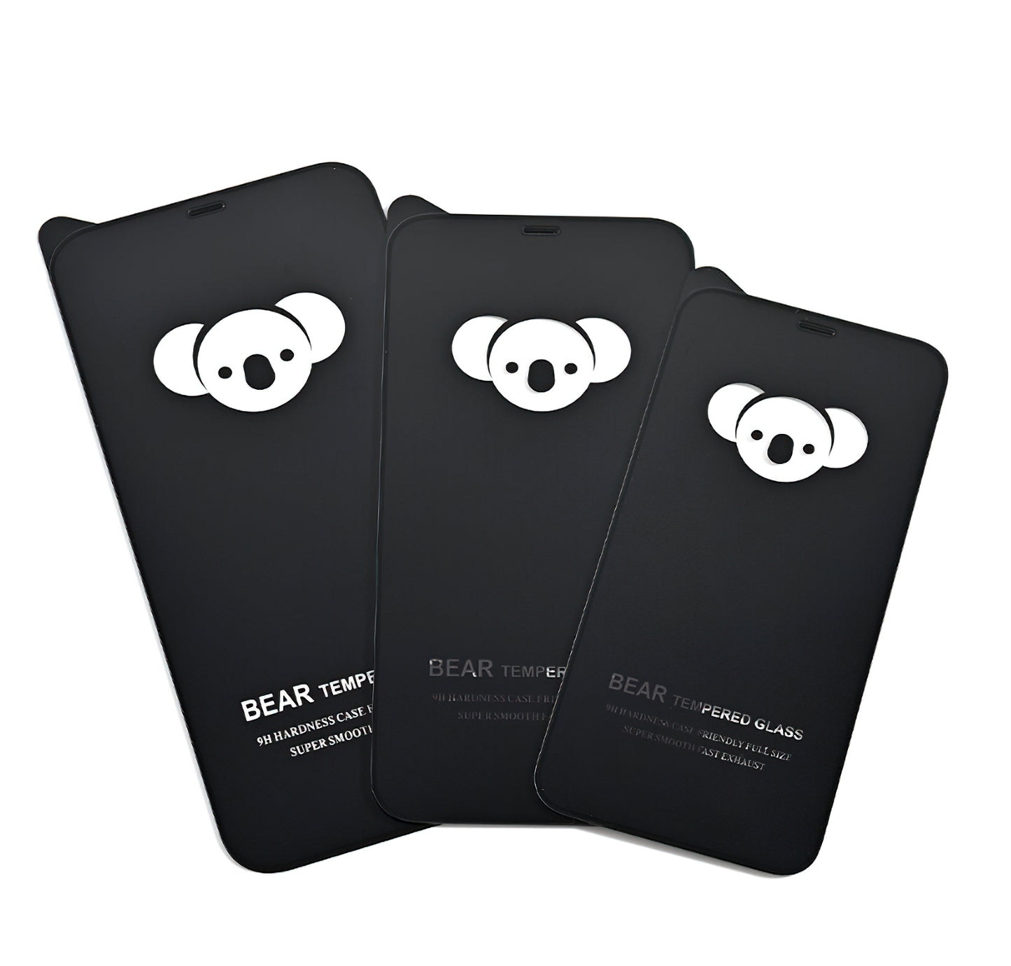 Bear HD Screen Protector for Apple iPhone 14 Pro Max, Tempered Glass, Full Glue, Black