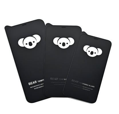 Bear HD Screen Protector for Apple iPhone 14 Pro Max, Tempered Glass, Full Glue, Black