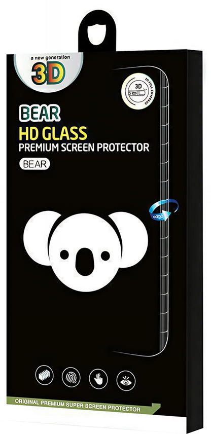 Bear HD Screen Protector Film for Apple iPhone 17, Tempered Glass, Full Glue, Black