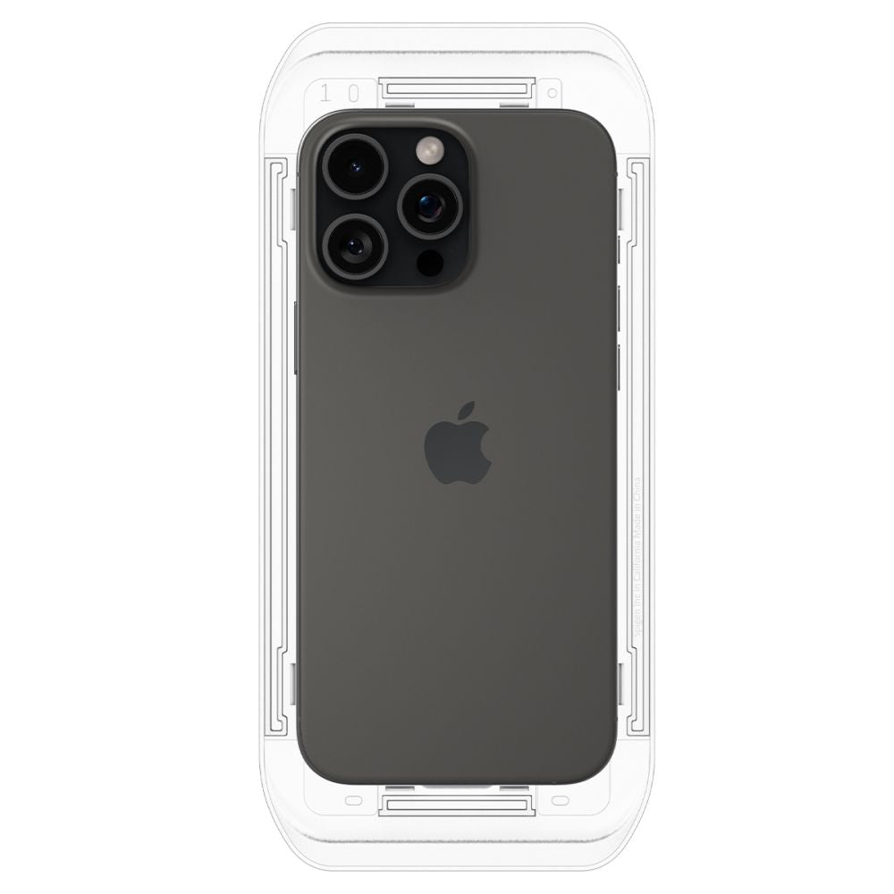 Spigen GlastR EZ FIT Screen Protector for Apple iPhone 17 Pro / 17 / 16 Pro, Tempered Glass, Full Glue, Set of 2 Pieces