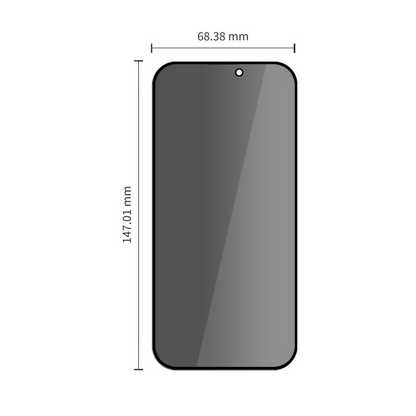 Privacy Screen Protector Tech-Protect OneTouch for Apple iPhone 18 Pro, Tempered Glass, Full Glue, Set of 2 pieces