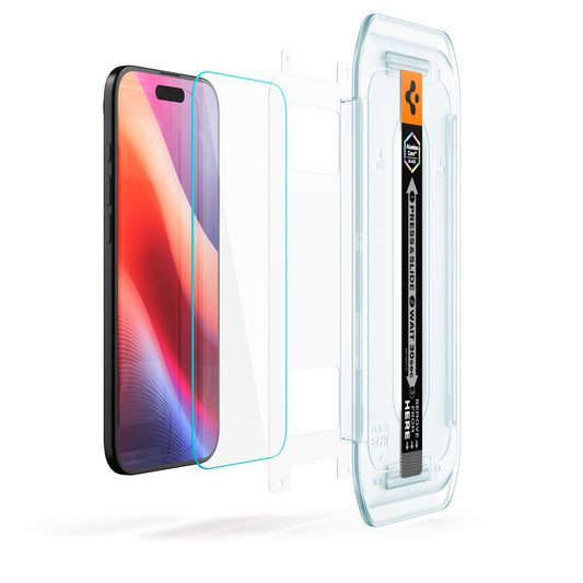 Προστατευτική Μεμβράνη Οθόνης Spigen GlastR EZ FIT για Apple iPhone 17 Air, Ενισχυμένο Γυαλί, Πλήρης Κόλληση, Σετ 2 τεμαχίων