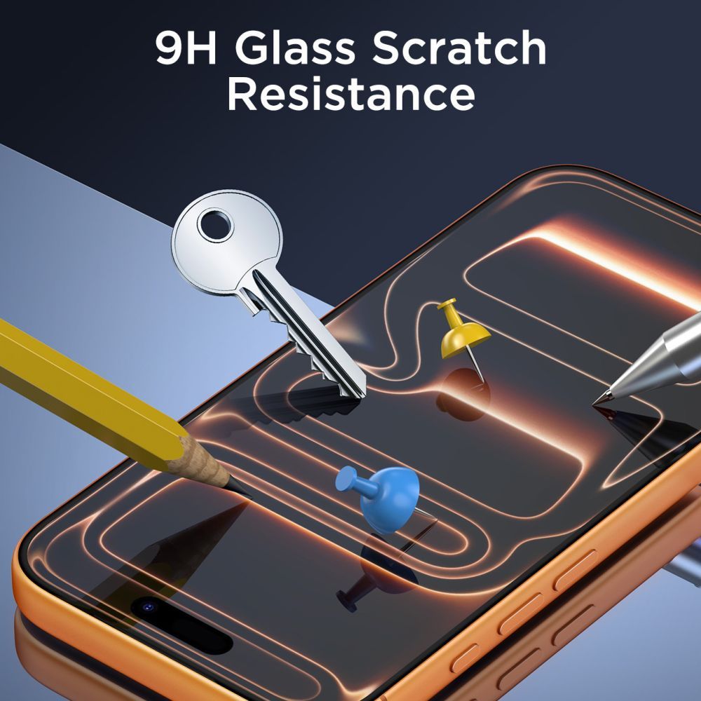 Προστατευτική Μεμβράνη Οθόνης Tech-Protect για Apple iPhone 17 Pro / 17 / 16 Pro, Ενισχυμένο Γυαλί, Πλήρης Κόλληση, Σετ 10 τεμαχίων