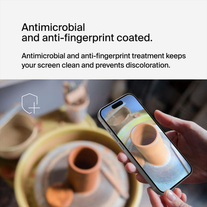 Προστατευτική μεμβράνη οθόνης Belkin ScreenForce TemperedGlass για Apple iPhone 15 Pro, Ασφαλισμένο γυαλί, Full Glue OVA137zz