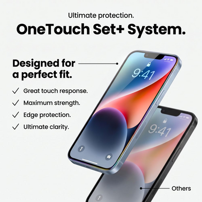 Προστατευτική μεμβράνη οθόνης Tech-Protect OneTouch για Apple iPhone 18 Pro / 17 Pro, Ασφαλισμένο γυαλί, Πλήρης κόλλα, Σετ 2 τεμαχίων, Διαφανές