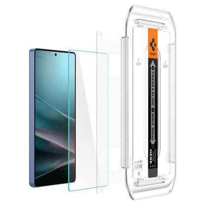 Προστατευτική Μεμβράνη Οθόνης Spigen GlastR EZ FIT HD για Samsung Galaxy S25 Ultra S938, Ενισχυμένο Γυαλί, Πλήρης Κόλληση, Σετ 2 τεμαχίων AGL09082