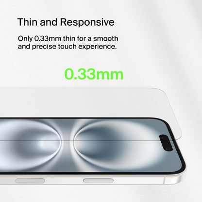 Belkin ScreenForce TemperedGlass Screen Protector for Apple iPhone 16 / 15 / 14 Pro, Tempered Glass, Full Glue OVA135zz