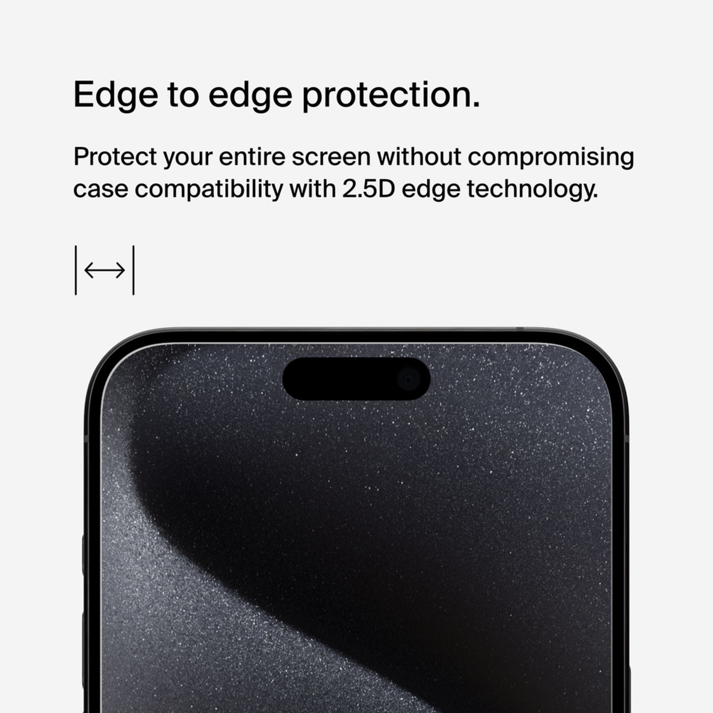 Προστατευτική μεμβράνη οθόνης Belkin ScreenForce UltraGlass 2 για Apple iPhone 15 Pro Max, Ασφαλισμένο γυαλί, Full Glue OVA134zz