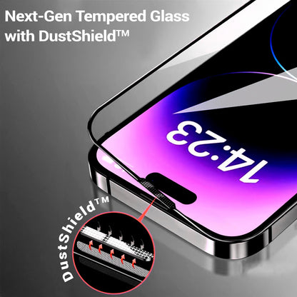 Προστατευτικό οθόνης Privacy Tel Protect 10X Plus Titanium για Apple iPhone 17 / 16 Pro, Σκληρυμένο Γυαλί, Full Glue